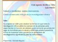 Taller: Salud y Medicina como MERCANCÍA – Como el mercado influye en la investigación clínica